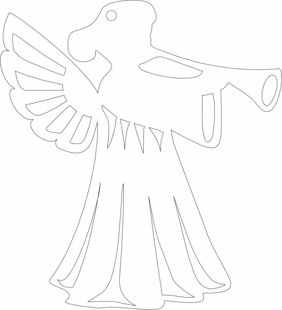 Ángel Navideño — vector para corte CNC
