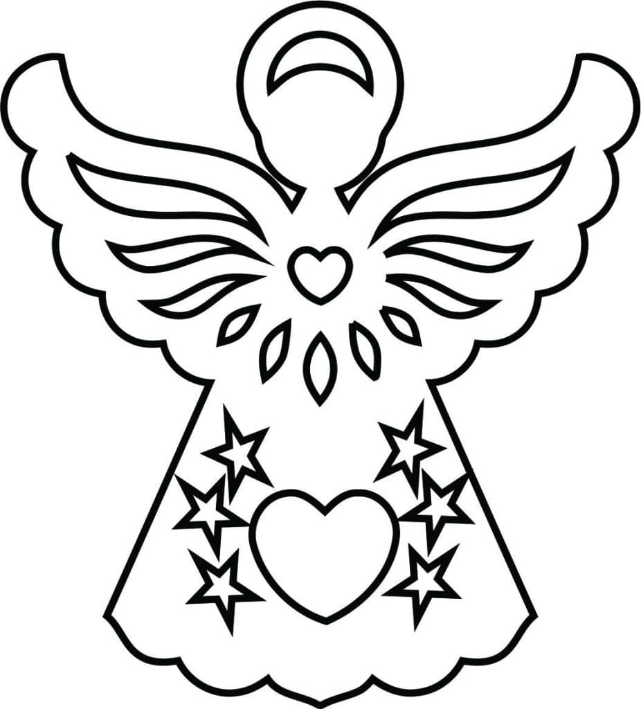 Ángel navideño 4 — vector para corte CNC