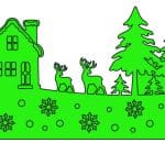 Bosque invernal - Vector SVG DXF para CNC Router y Laser CO2 - Descargable gratis | Stanser