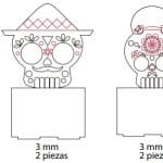 Portavelas de calaveras - Vector descarganle para corte CNC y grabado laser gratis | Stanser
