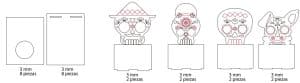 Portavelas de calaveras