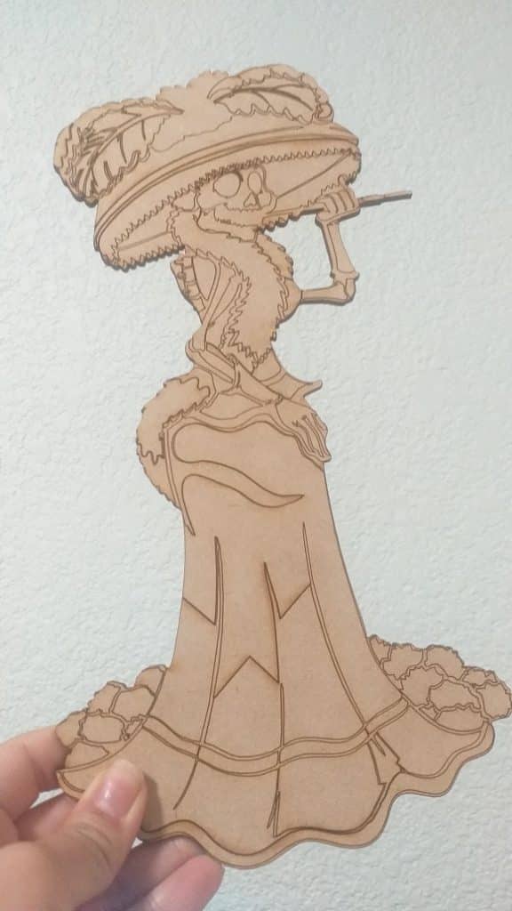 Catrina fumando — vector para corte CNC