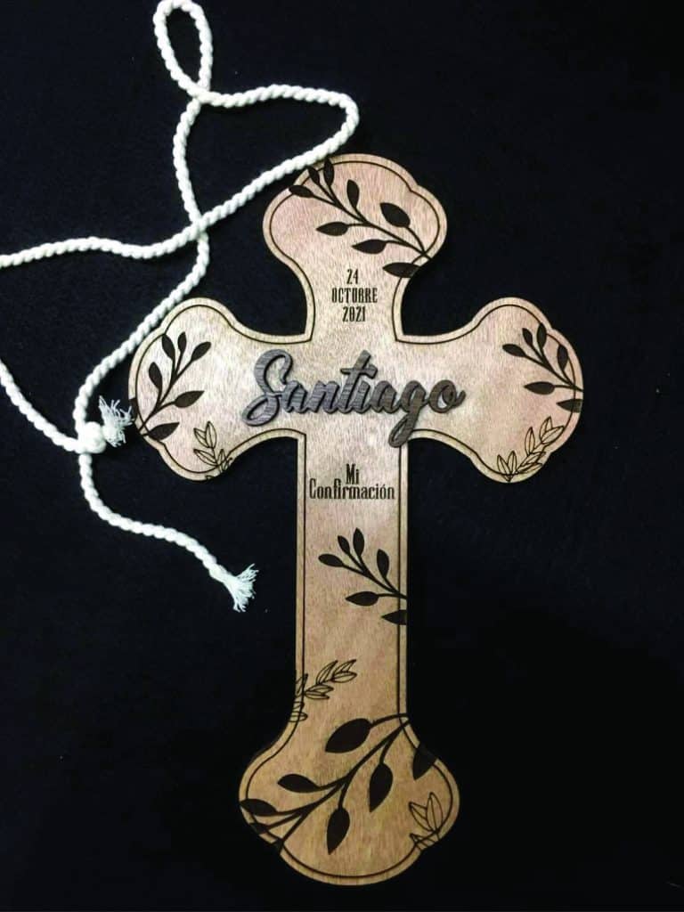 Cruz de Confirmación — vector para corte CNC