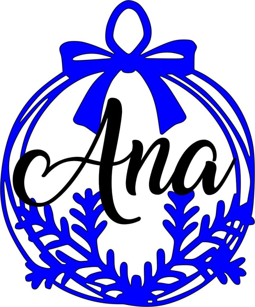 Esfera de Navidad 6 — vector para corte CNC