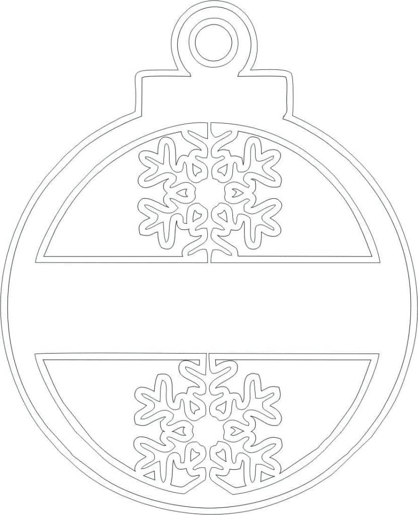 Esfera de Navidad 1 — vector para corte CNC