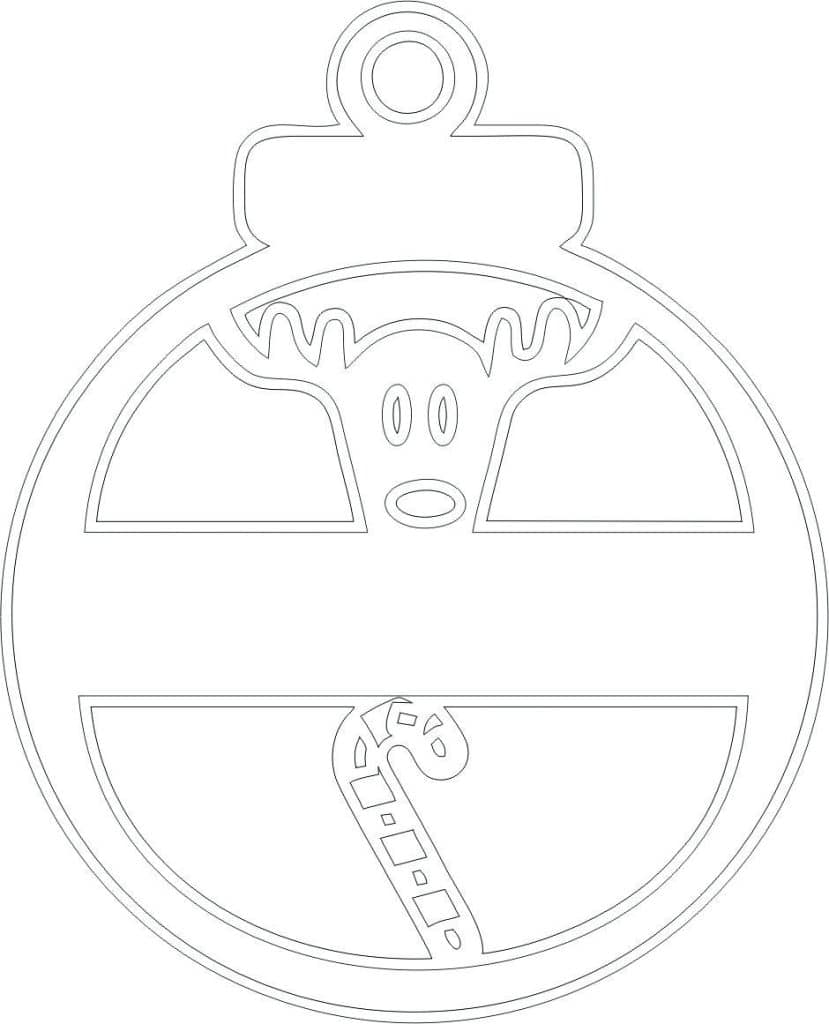 Esfera de Navidad 2 — vector para corte CNC