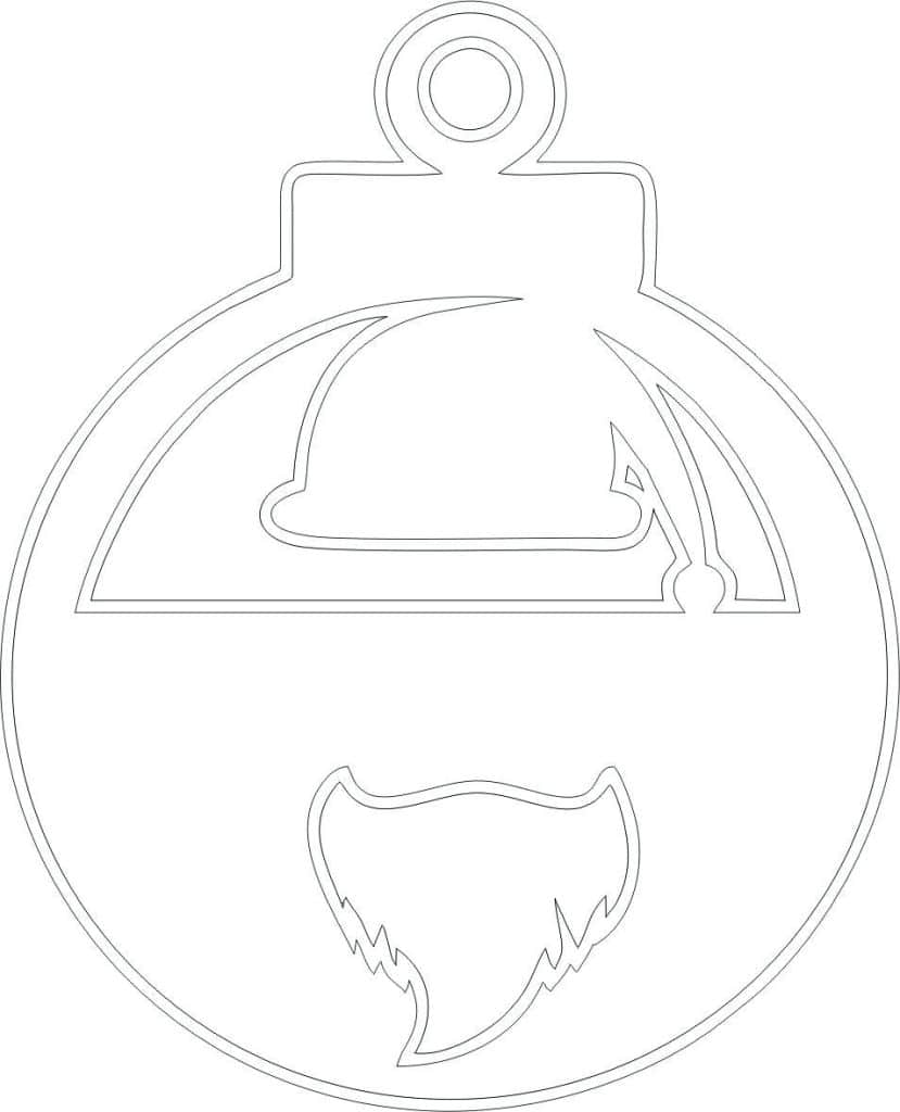 Esfera de Navidad 3 — vector para corte CNC