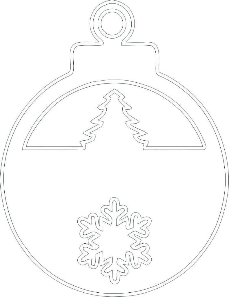 Esfera de Navidad 4 — vector para corte CNC
