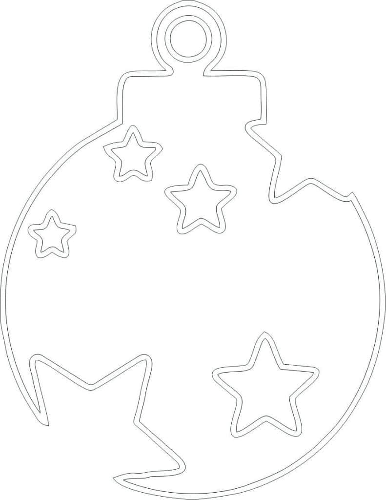 Esfera de Navidad 5 — vector para corte CNC