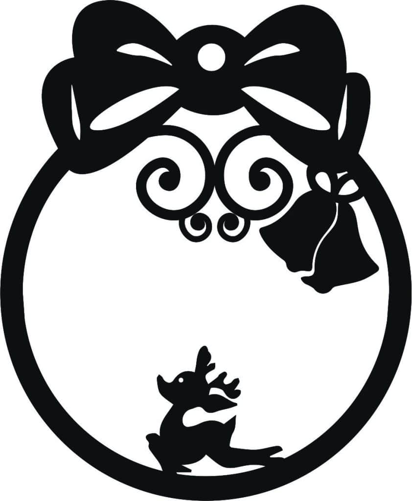 Esfera de Navidad 20 — vector para corte CNC