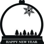 Esfera de Navidad 21 - Vector descarganle para corte CNC y grabado laser gratis | Stanser