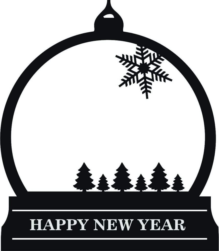 Esfera de Navidad 21 — vector para corte CNC