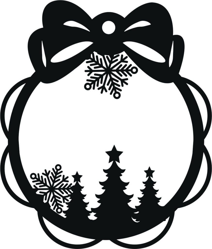 Esfera de Navidad 13 — vector para corte CNC