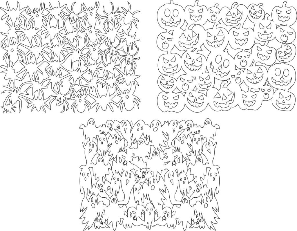 Manteles de Halloween — vector para corte CNC