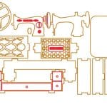 Máquina de coser 3D - Vector SVG DXF para CNC Router y Laser CO2 - Descargable gratis | Stanser