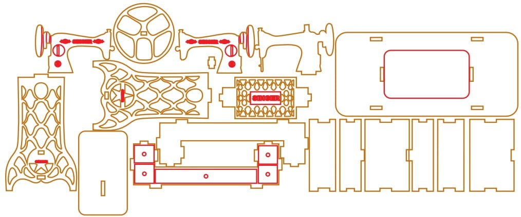 Máquina de coser 3D