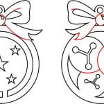 Par de esferas navideñas 1 - Vector descarganle para corte CNC y grabado laser gratis | Stanser