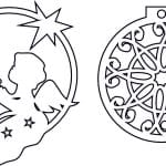 Par de esferas navideñas 2 - Vector descarganle para corte CNC y grabado laser gratis | Stanser