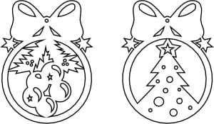 Par de esferas navideñas 5