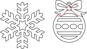 Par de esferas navideñas 10