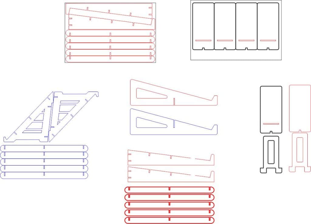 Base para la laptop — vector para corte CNC