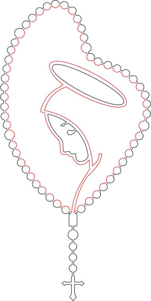 Vírgenes 7 — vector para corte CNC
