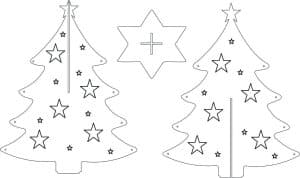 Pino navideño con estrellas