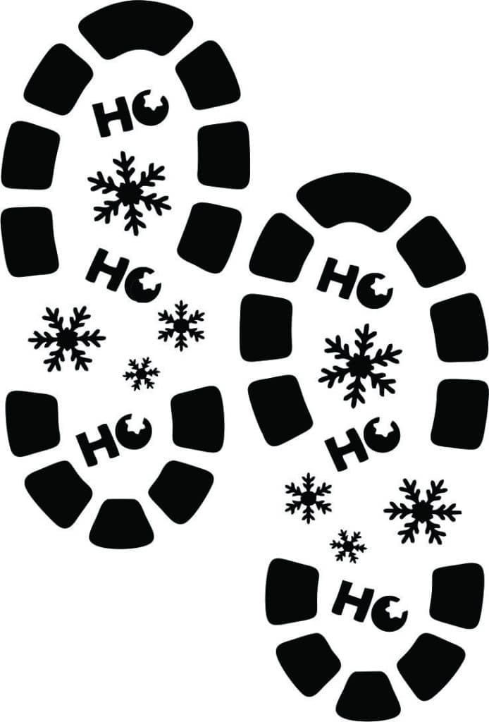 Huellas de Santa Claus — vector para corte CNC