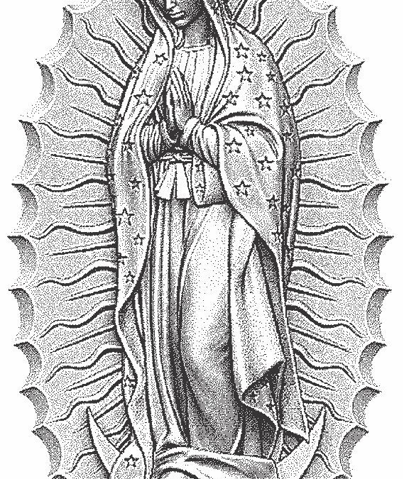 Grabado de Virgen de Guadalupe