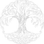 Árbol de la vida con raíces 2 - Vector descarganle para corte CNC y grabado laser gratis | Stanser
