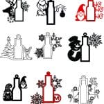 Colgantes de Botellas decoradas - Vector descarganle para corte CNC y grabado laser gratis | Stanser
