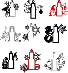 Colgantes de Botellas decoradas