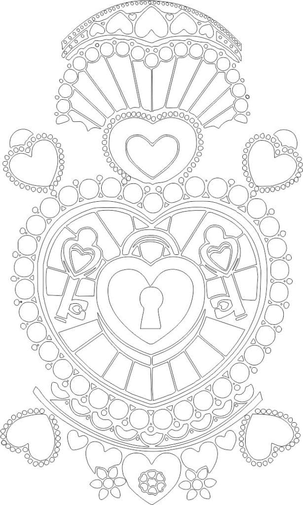 Las llaves de mi corazón — vector para corte CNC