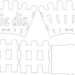 Caja jardinera "Feliz día" - Vector SVG DXF para CNC Router y Laser CO2 - Descargable gratis | Stanser