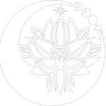 Flor de loto en la luna - Vector descarganle para corte CNC y grabado laser gratis | Stanser