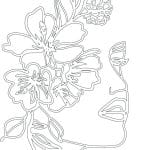 Perfil humano y flores - Vector descarganle para corte CNC y grabado laser gratis | Stanser