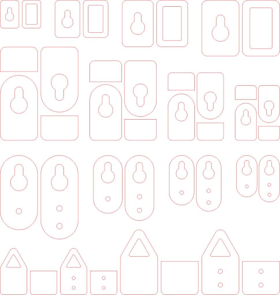 Soportes para cuadros — vector para corte CNC