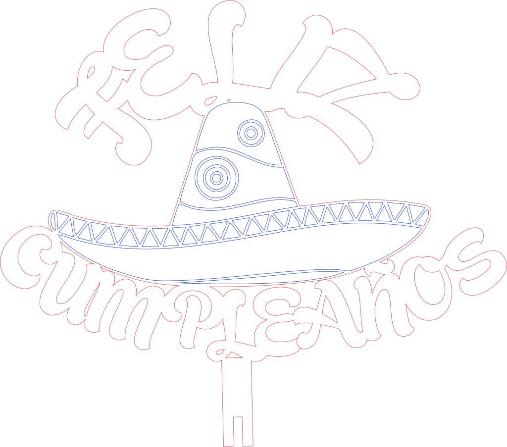Topper «Sombrero» — vector para corte CNC