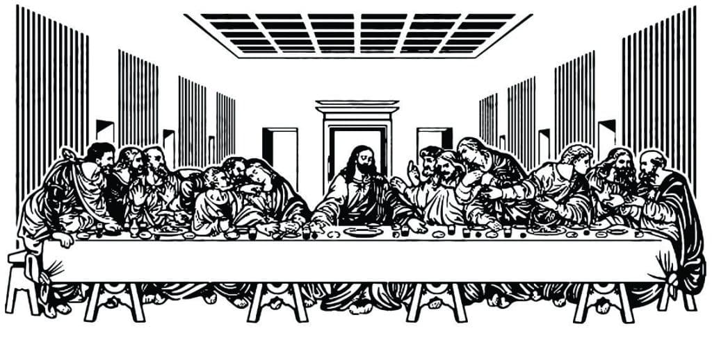 Última Cena 3 — vector para corte CNC