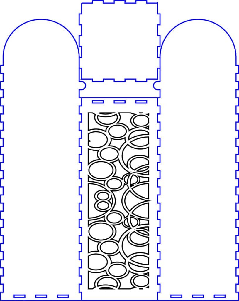 Caja vinera — vector para corte CNC