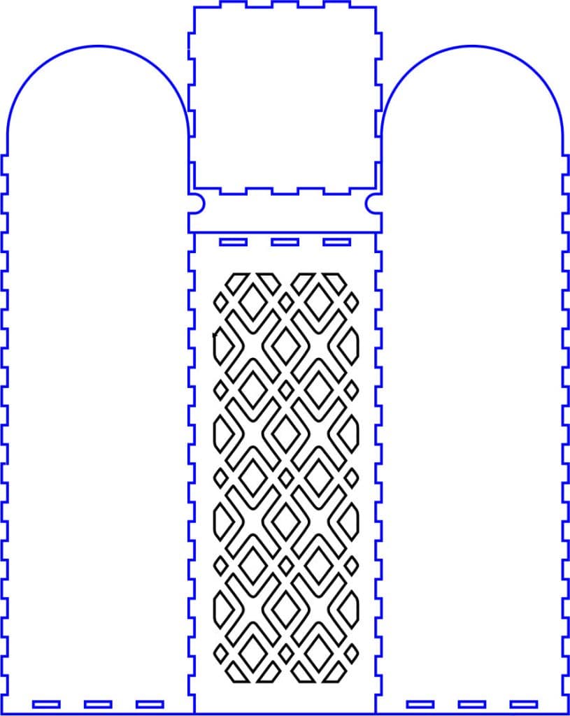 Caja vinera 2 — vector para corte CNC