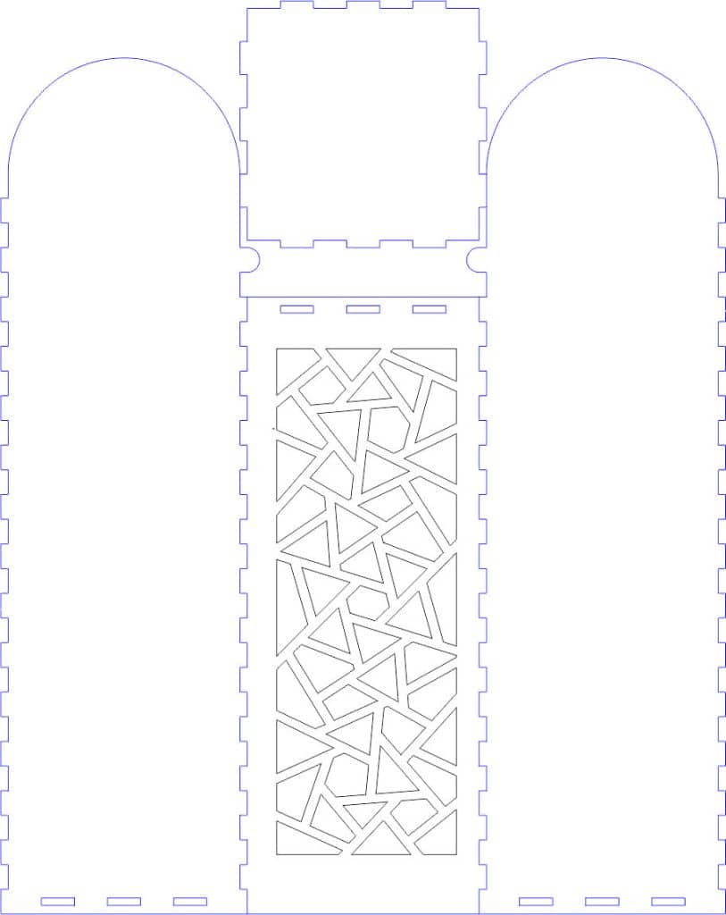 Caja vinera 3 — vector para corte CNC