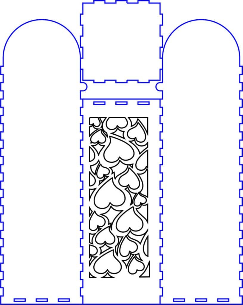 Caja vinera 4 — vector para corte CNC