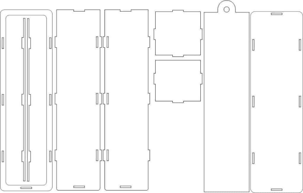 Caja para vino — vector para corte CNC
