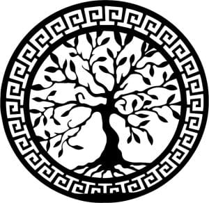 Árbol en medalla