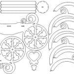 Carruaje ensamblable - Vector SVG DXF para CNC Router y Laser CO2 - Descargable gratis | Stanser