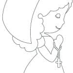 Niña de Primera Comunión - Vector SVG DXF para CNC Router y Laser CO2 - Descargable gratis | Stanser