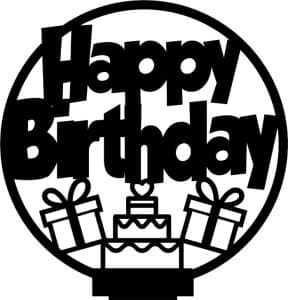 Cake topper «Happy birthday»