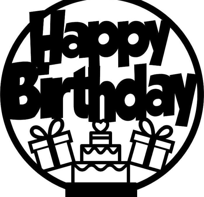 Cake topper «Happy birthday»