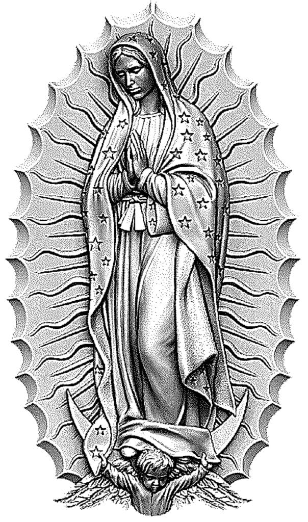 Cuadro «Virgen» — vector para corte CNC